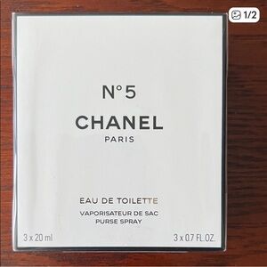Purse set of travel sprays of Chanel No. 5